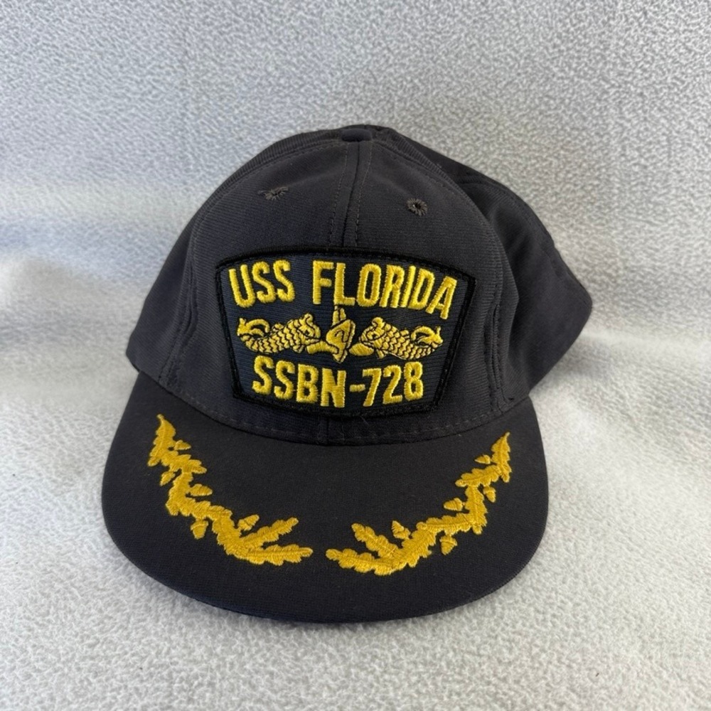 Vintage USS Florida Hat Adult OSFA Blue SSBN-728 Northstar Submarine USA